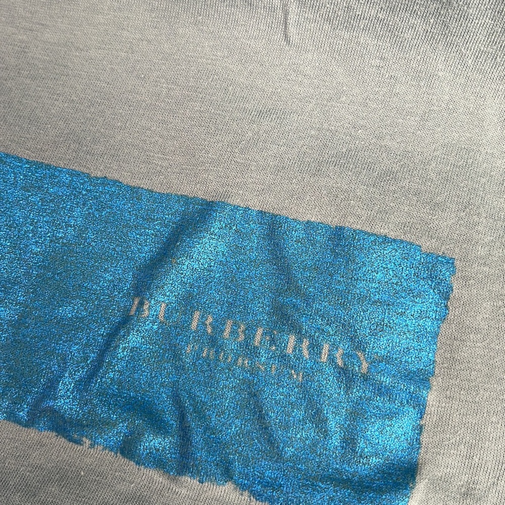 Mens Burberry Prorsum SS13 Metallic stripe T-shirt small - Picture 3 of 4